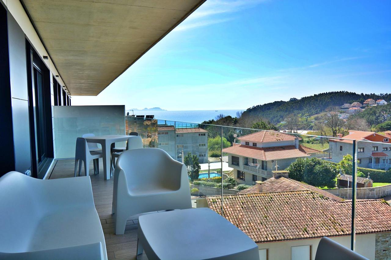Precioso Apartamento Con Piscina En Sanxenxo Bagian luar foto