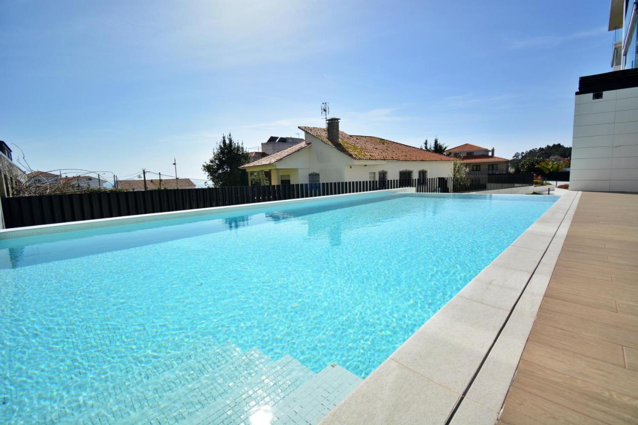 Precioso Apartamento Con Piscina En Sanxenxo Bagian luar foto