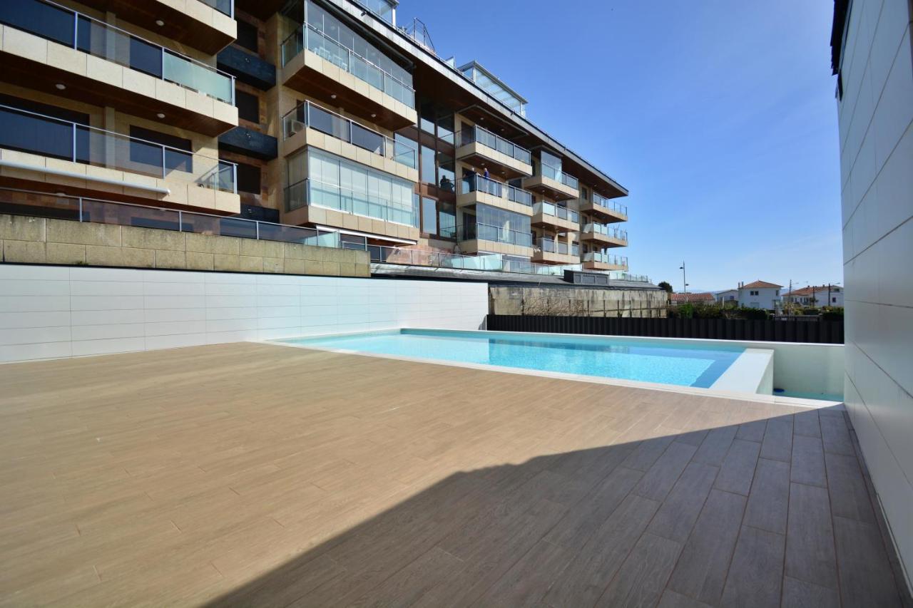Precioso Apartamento Con Piscina En Sanxenxo Bagian luar foto